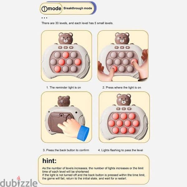 NEW WS Electronic Speed Push Through Pop It Game 3