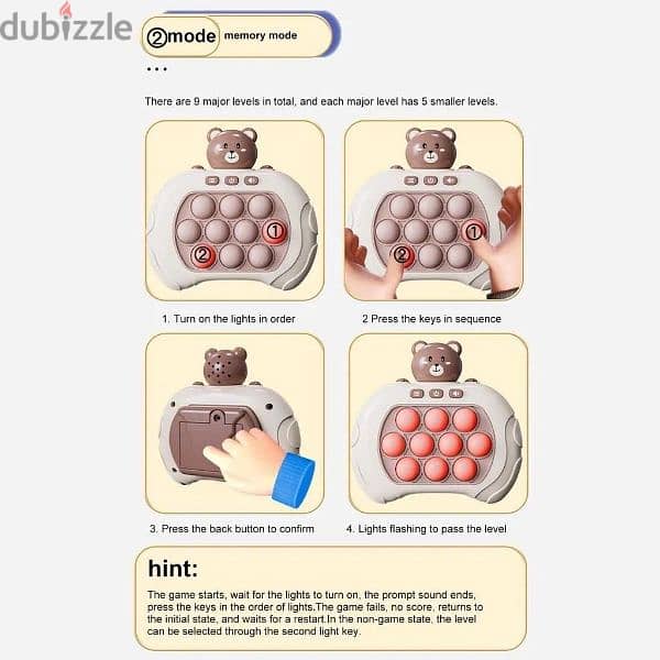 NEW WS Electronic Speed Push Through Pop It Game 4