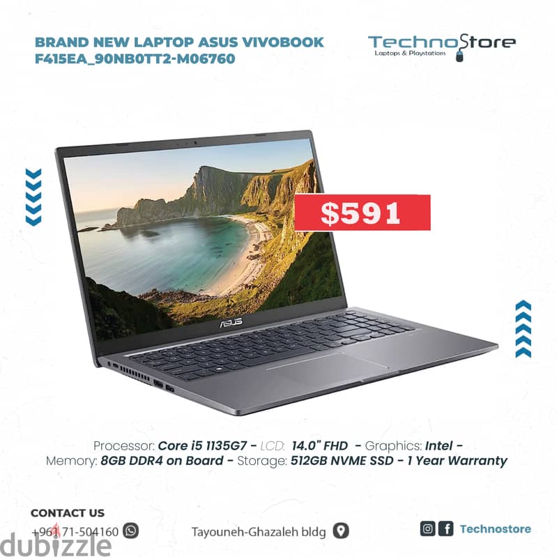 Brand New Laptop Asus Vivobook F415ea 1