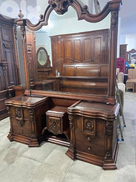 غرفة نوم ملكية صناعة مصريه مستعملة بحالة ممتازة 1