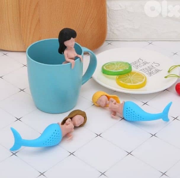 funny hanging mermaid shape tea dispencer 1