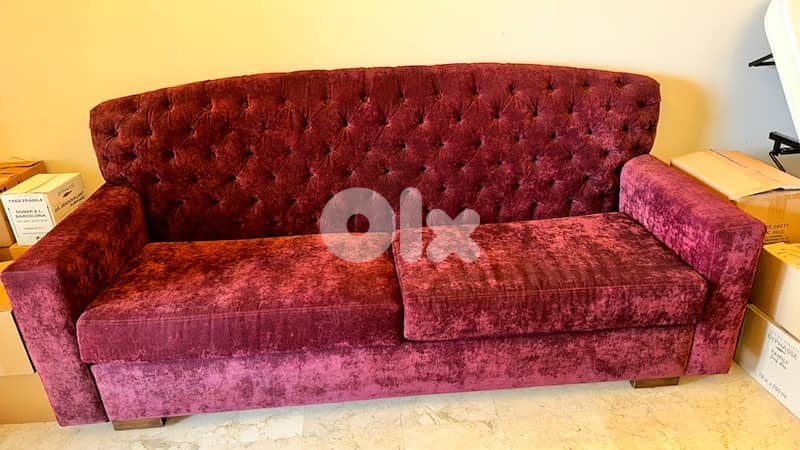 Sofa capitoné purple toul 210 m w 3ared 80 cm 0