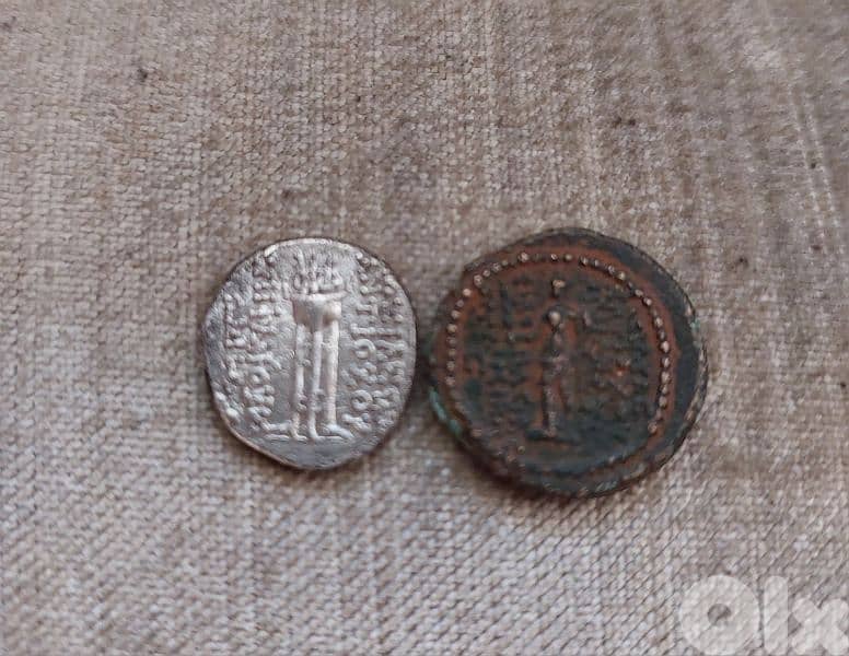 Ancient Greek seleucid Set  two coins King Antiochus VIII year 121 BC 1