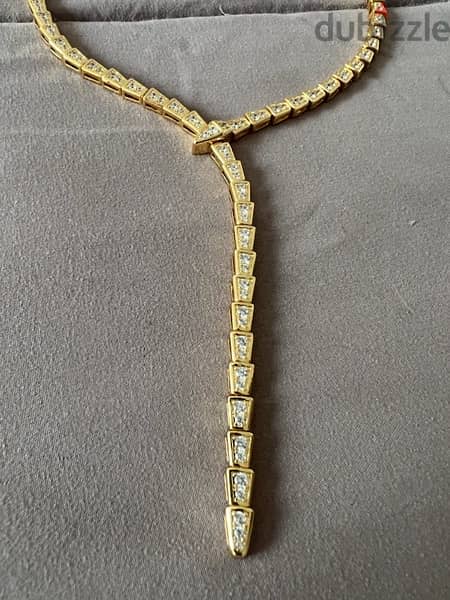 gold plated zircon necklace 1