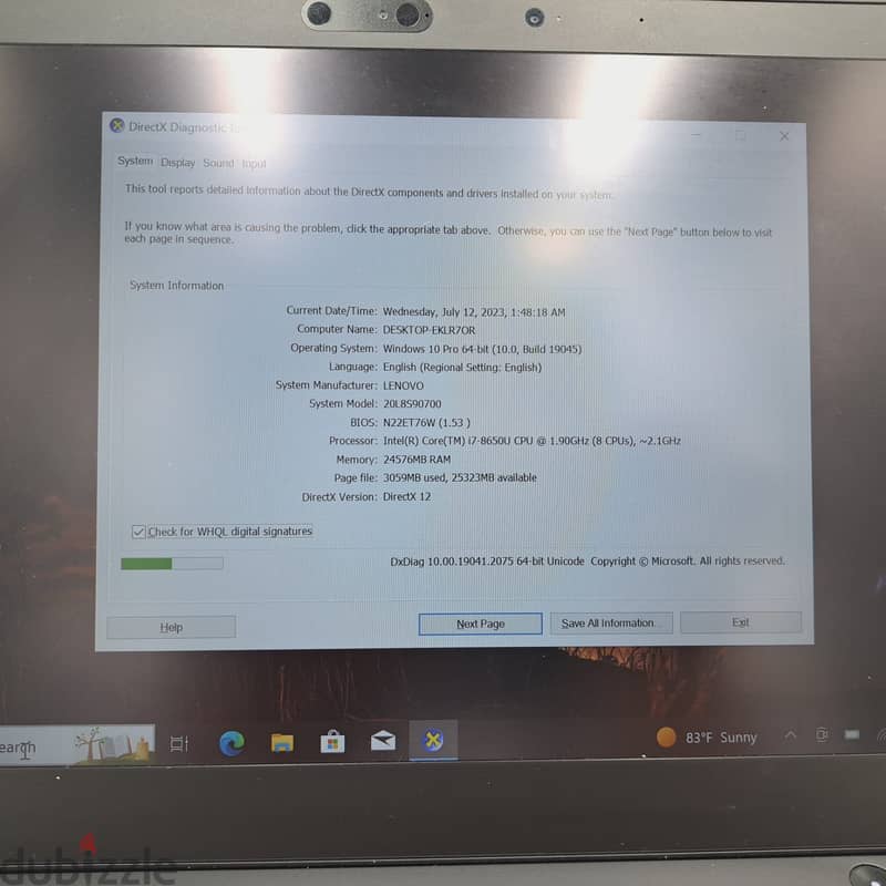 لابتوب مستعمل شبه جديد  T480s Thinkpad 6