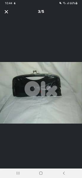 real leather hand bag black 2