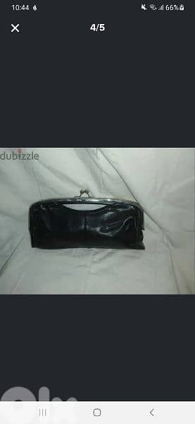 real leather hand bag black 3