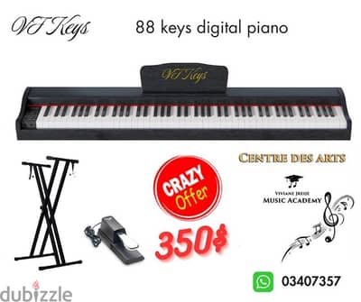 VF keys piano electric 88 keys with stand and pedal garantee one year