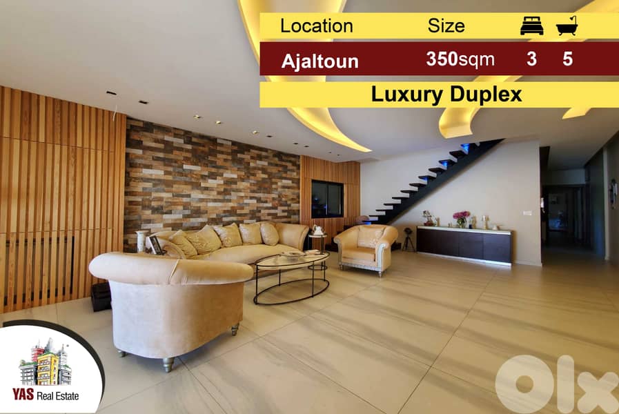 Ajaltoun 350m2 | Luxury Duplex | High-End | Panoramic Sea View | 0
