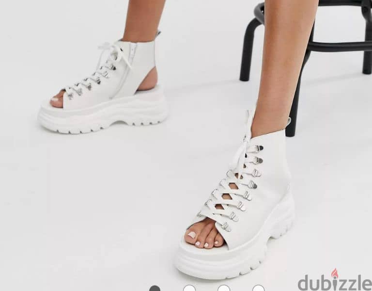 Bronx chunky hiker sandals in white leather 39 (40) 1