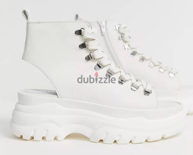 Bronx chunky hiker sandals in white leather 39 (40) 3