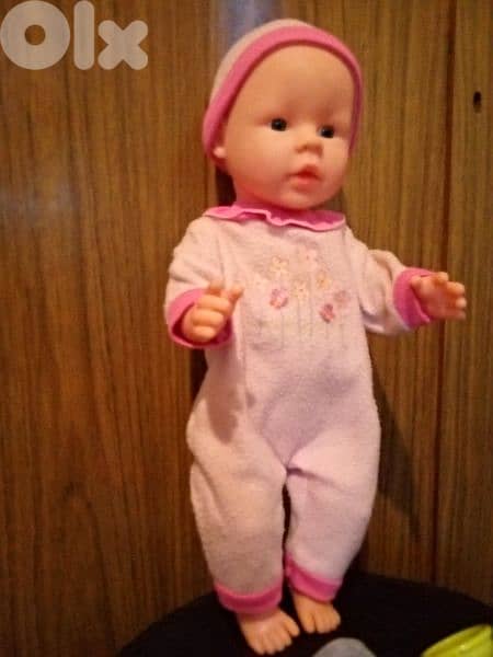 BABY BORN BIG Girl SIMBA As New Toy +Stethoscope +water bottle 44Cm=21 5
