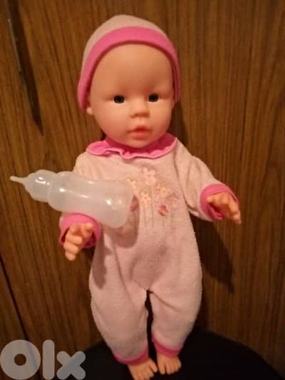 BABY BORN BIG Girl SIMBA As New Toy +Stethoscope +water bottle 44Cm=21
