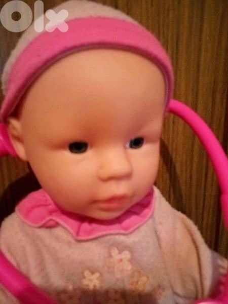 BABY BORN BIG Girl SIMBA As New Toy +Stethoscope +water bottle 44Cm=21 1