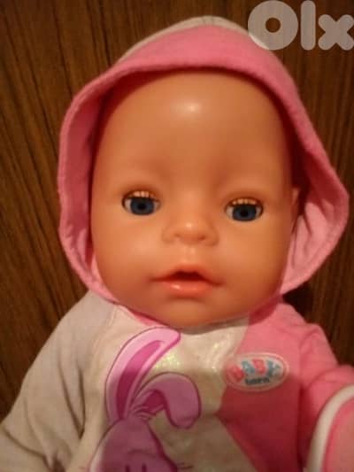 BABY BORN Zapf Big Girl As new Toy Set in outfit +bag +leger Ball=21$