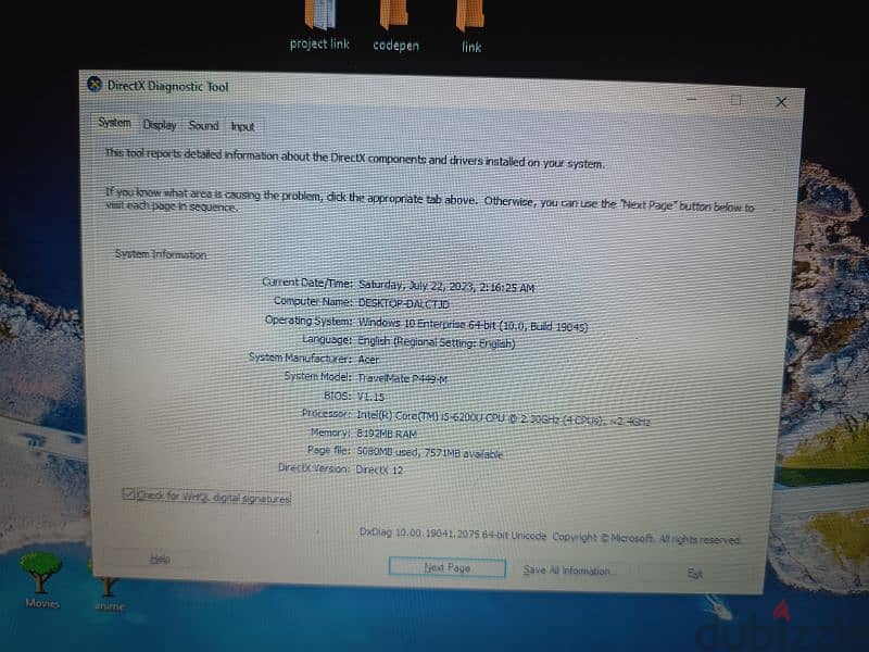 laptop acer TravelMate P449-M 7