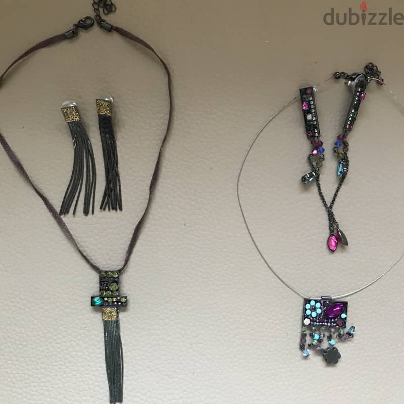 3 necklace and earring sets sold separetly 1