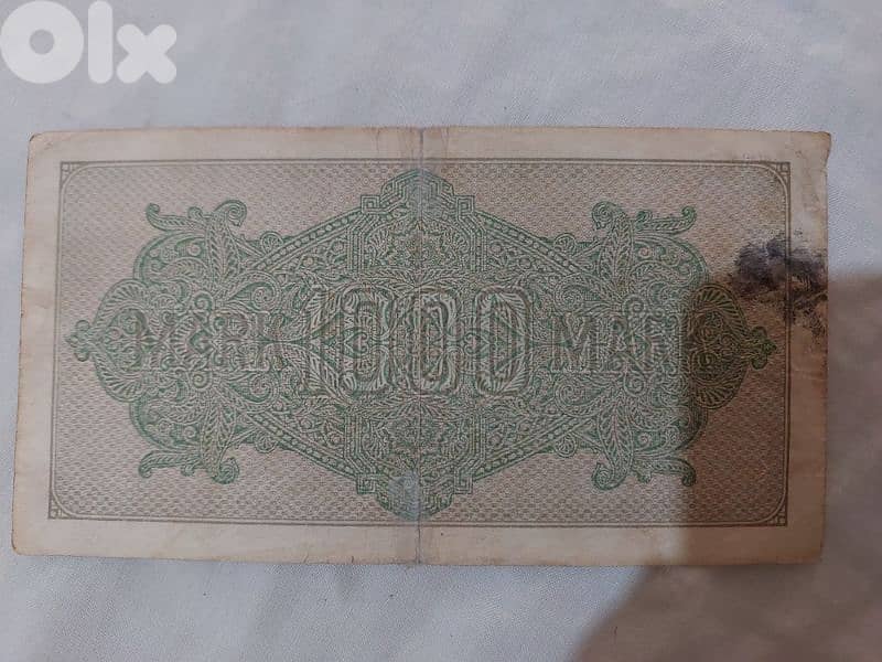 German Old Reich Banknote minted in Berlinyear 1922 1