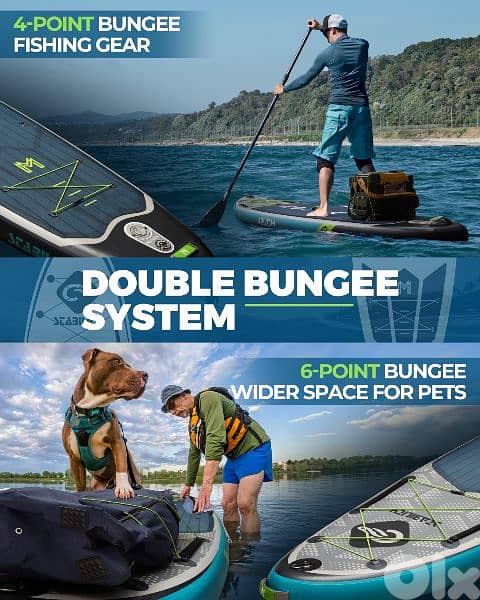 MOUSA Navy/Grey stand up paddle board (sup) with d-ring for kayak seat 1