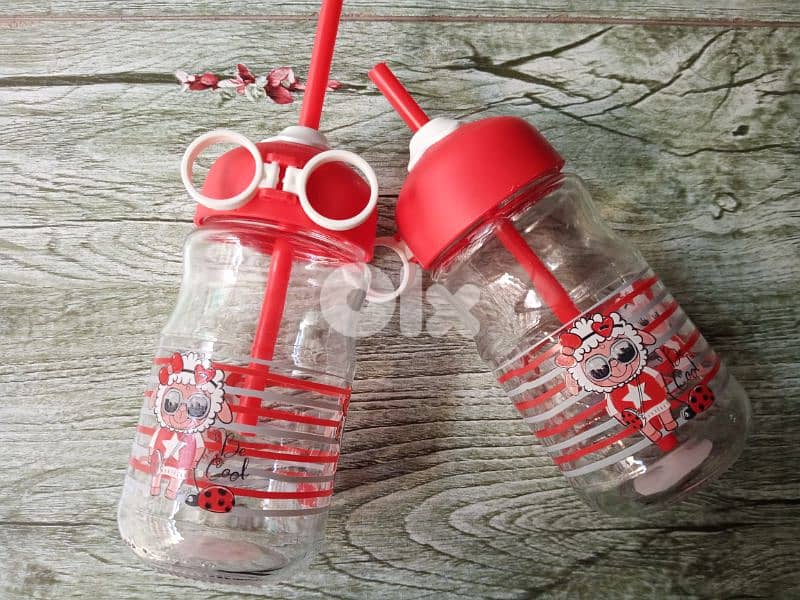 glass milk bottles with straw 0