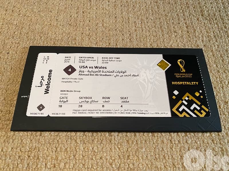 USA vs Wales ticket collectible ticket world cup 0