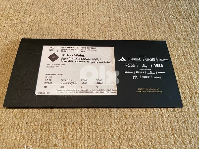USA vs Wales ticket collectible ticket world cup 1