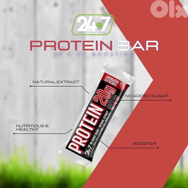 24/7 Protein Bars 20g protein per bar 2