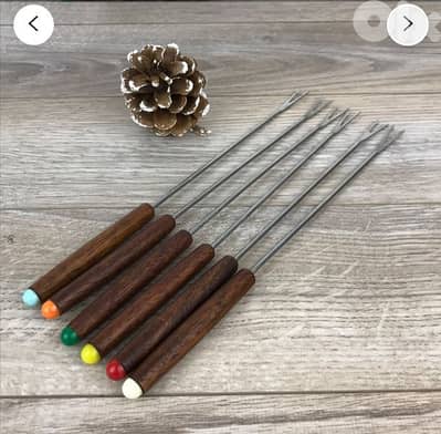 Vintage Fondue Forks set of 6 Stainless steel