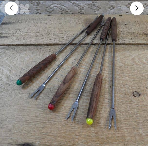 Vintage Fondue Forks set of 6 Stainless steel 3
