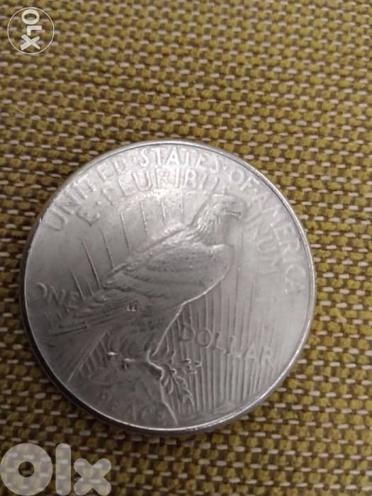 USA One Silver Dollar Coin Peace Dollar year 1925 weight 26.6grams 1