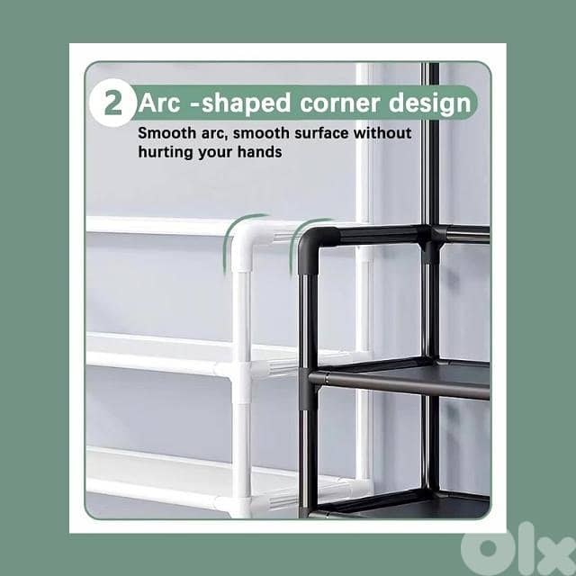 Shoe Rack Organizer, 4 Tiers, Black 6