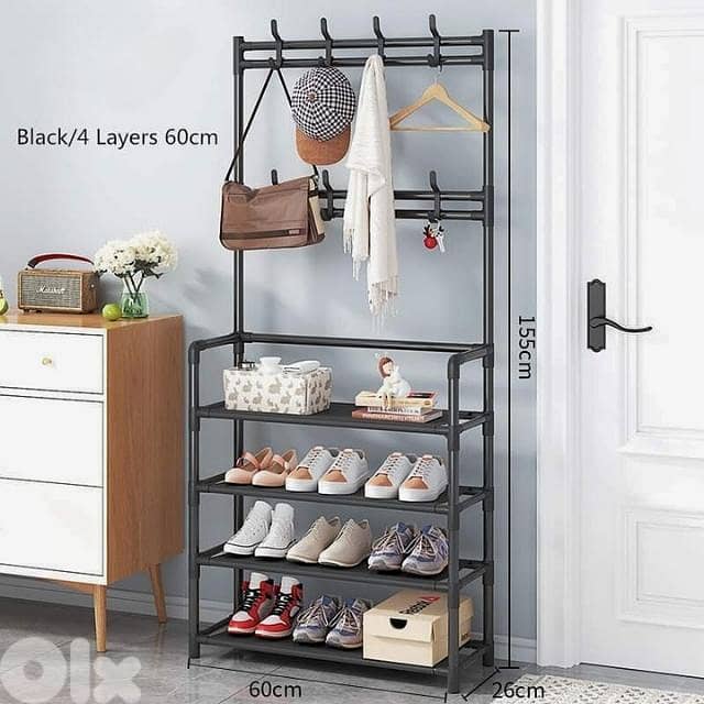 Shoe Rack Organizer, 4 Tiers, Black 7