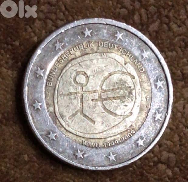 2 euro bundesRepublik deutschland WWU 1999-2009 0