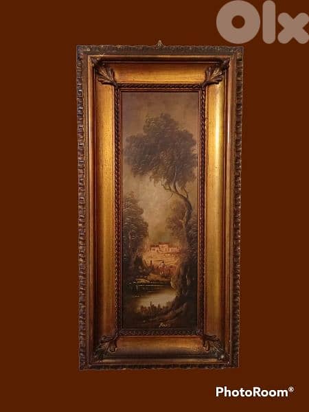 Late 19th. century Italian oil painting on red copper by Belli 1