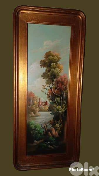 Late 19th. century Italian oil painting on red copper 1