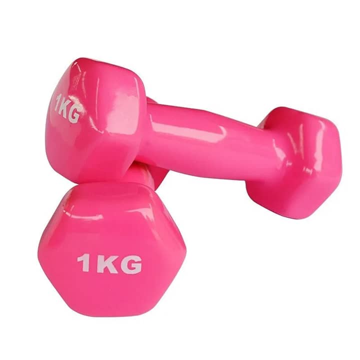 1KG Vinyl dumbbells 0