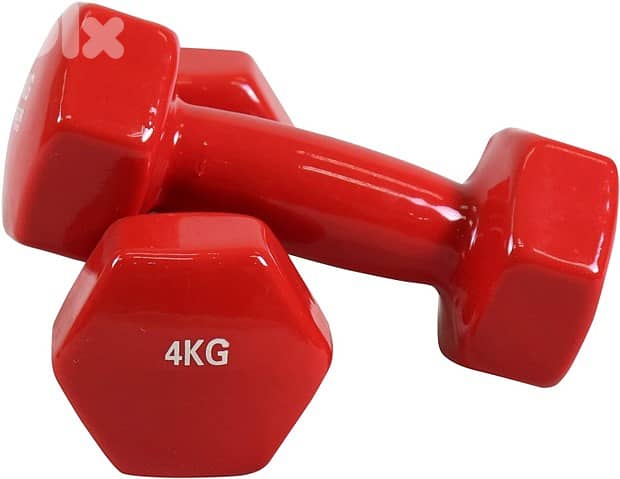 4KG Vinyl dumbbells 0