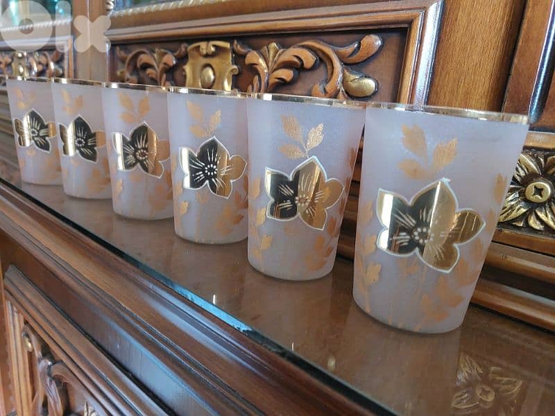Old Glass Cups ( 6 ) اكواب زجاج عريقة قديمة عدد 5