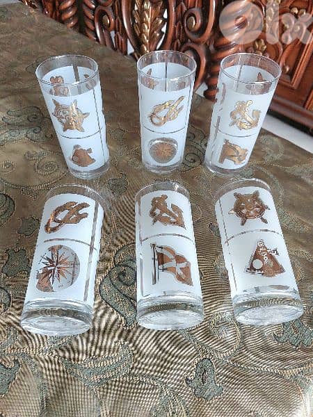 Luxurious Glass Cups ( 6 ) اكواب عريقة عدد 0