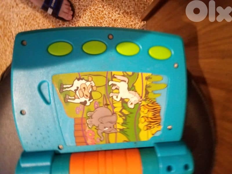 ABC BOOK BOARD +ANIMALS+TRANSPORT+MUSICAL ins VOiCES FRENCH As new TOY 6