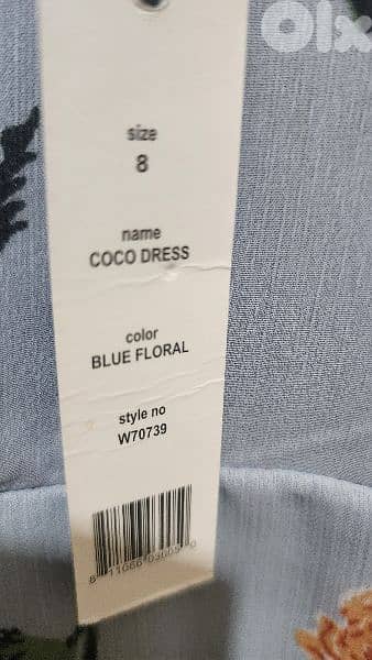 walter Baker Coco blue floral maxi dress size 40 (42)فستان طويل 3