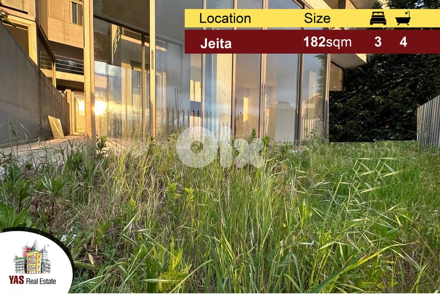 Jeita 182m2 | 130m2 Garden | High-End | Private Entrance | Catch | 0