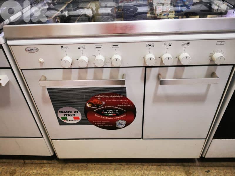 Glem Gas 90cm Italian فرن غليم غاز إيطالي الأصلي 0