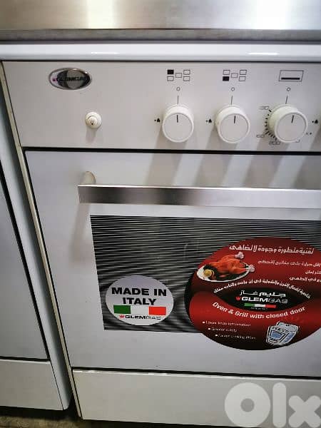 Glem Gas 90cm Italian فرن غليم غاز إيطالي الأصلي 2