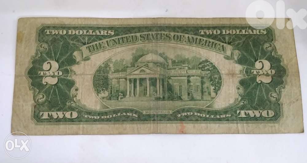 USA two Dollar Banknote Red Seal year 1928 1