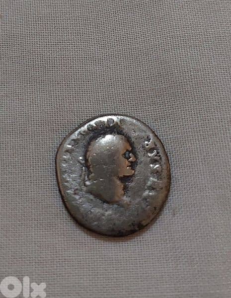 Ancient Roman Silver Coin Denarius of Vespesian year 77 AD Rome mint 0