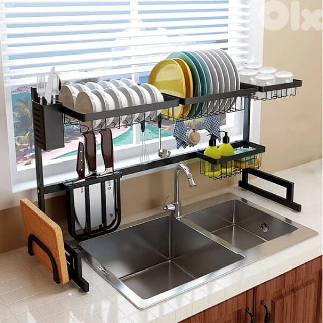 Dish Rack, Over the Sink Steel Kitchen Rack 85cm 3