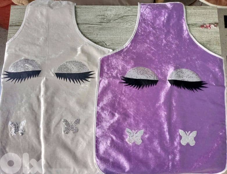 stunning velvet eyelash kitchen apron 4