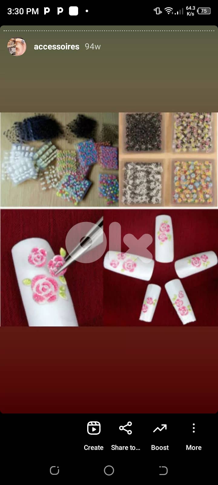 fast nails art 3D fruit nails decoration 4