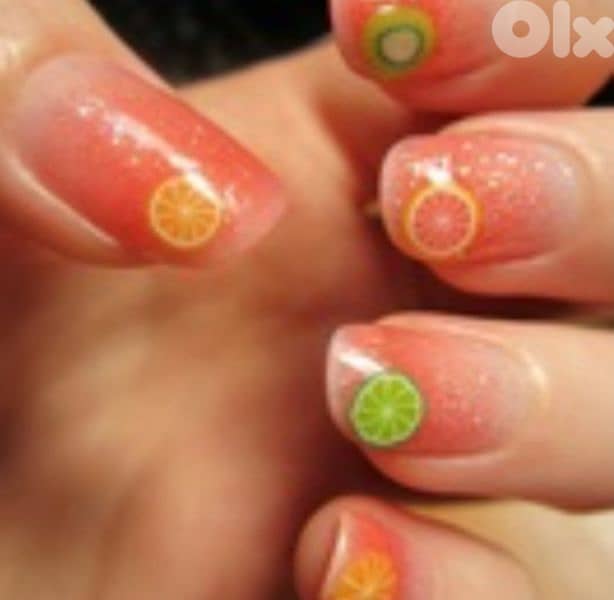 fast nails art 3D fruit nails decoration 7